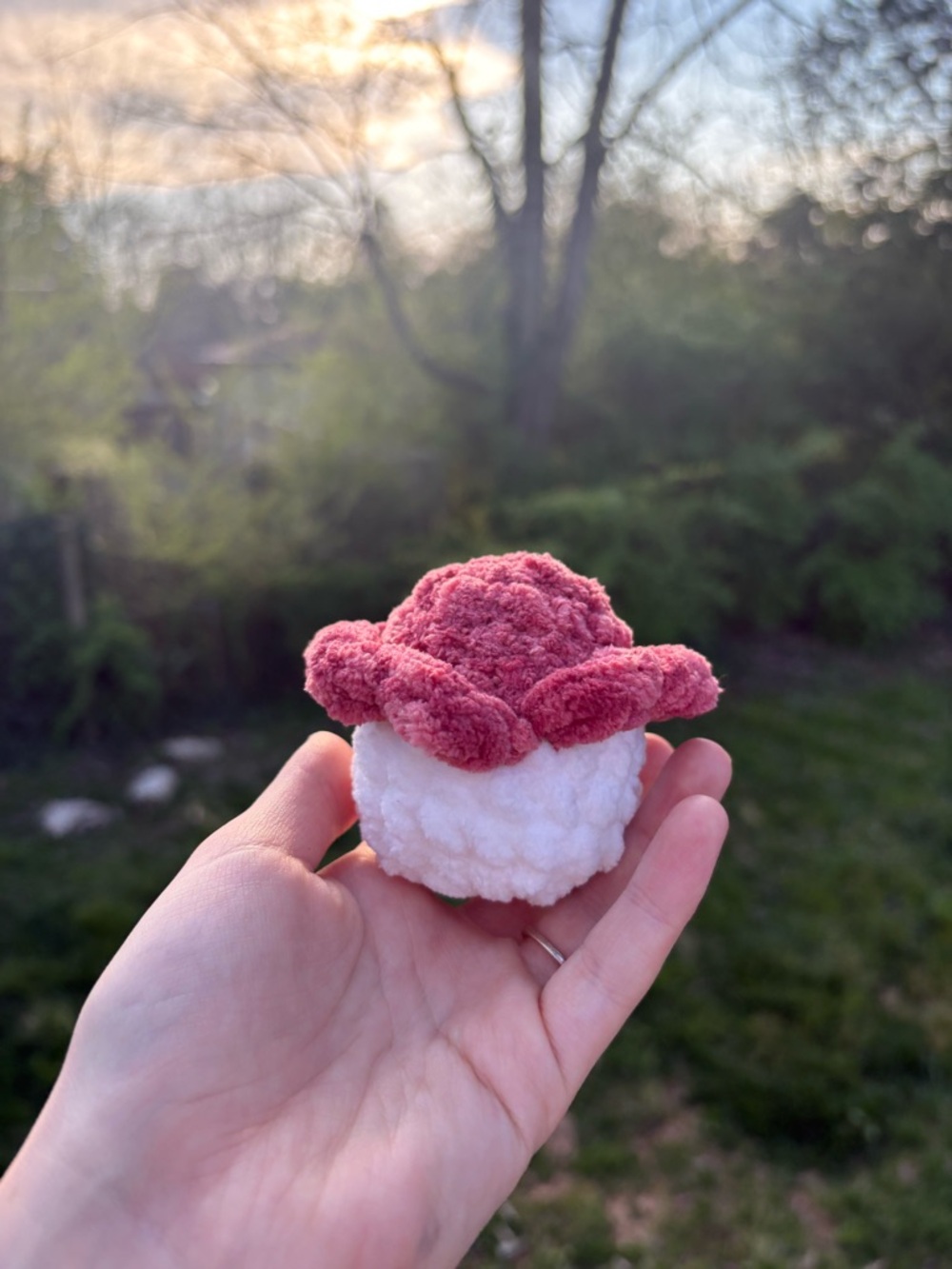 Handmade Plush Mushroom Softie - Red and White - Picture 4 of 7